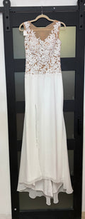 Illusion Lace Chiffon Bridal Gown