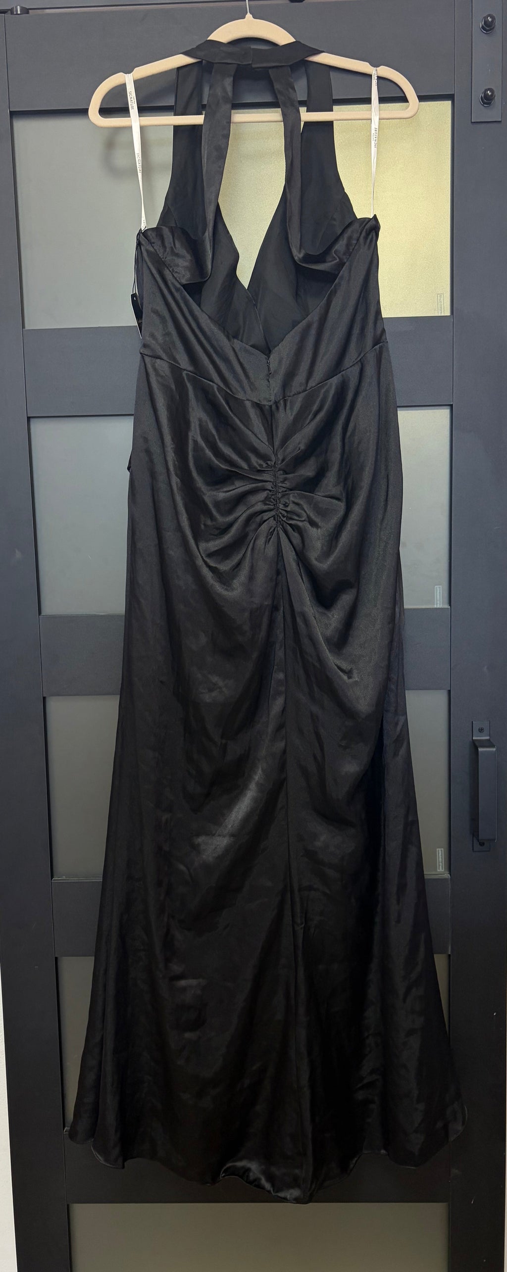 Galina Signature Draped Silk Evening Gown