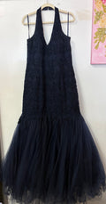 Tease Prom Navy Halter Mermaid Gown