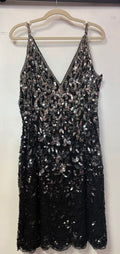 Primavera Couture 4050 Black Ombré Sequin Beaded Homecoming Dress with Scalloped Hem