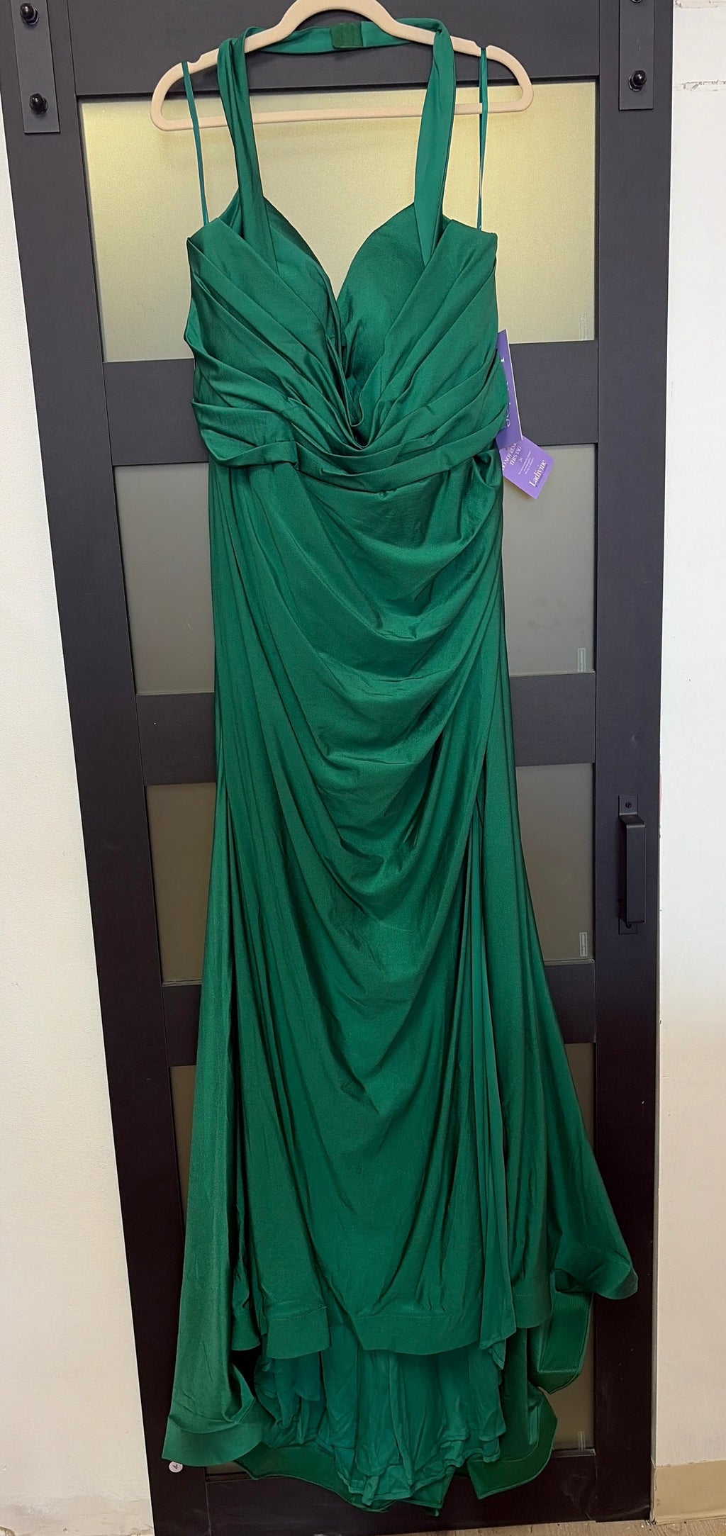 Emerald green Cinderella Divine halter gown