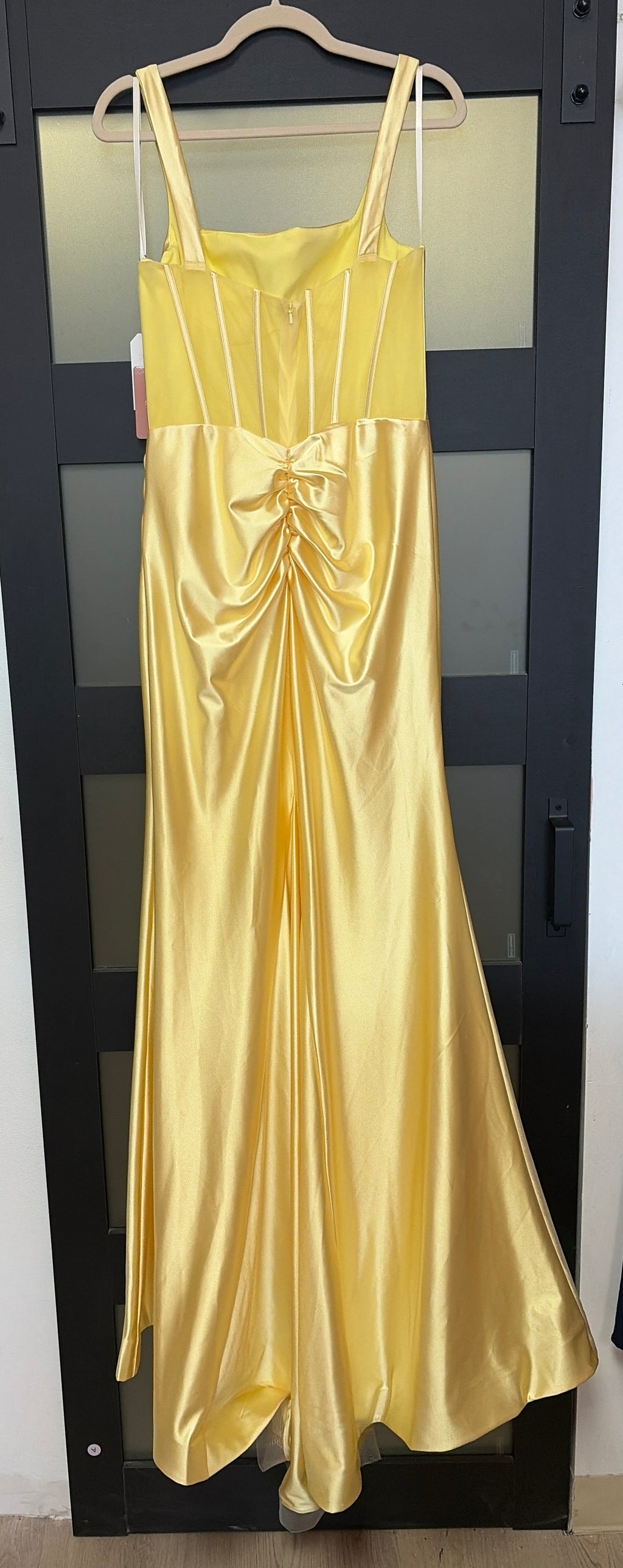 Stacee's yellow long gown