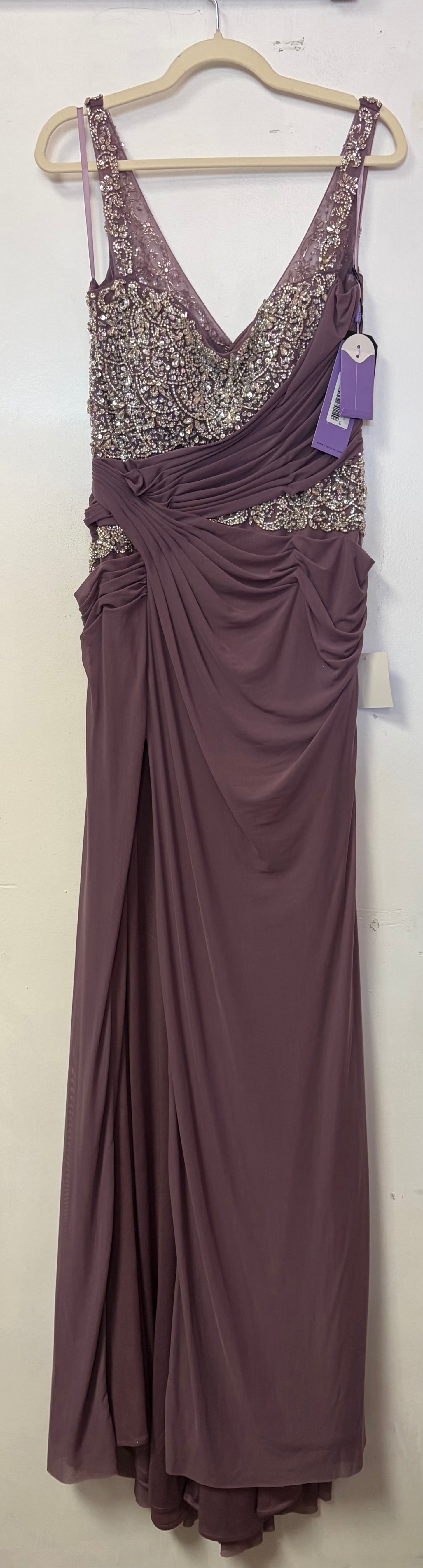 LaDivine CDS562 Draped Formal Gown with Embellished Bodice