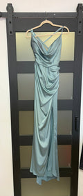 Grey/Blue Cinderella divine cowl neck slip dress