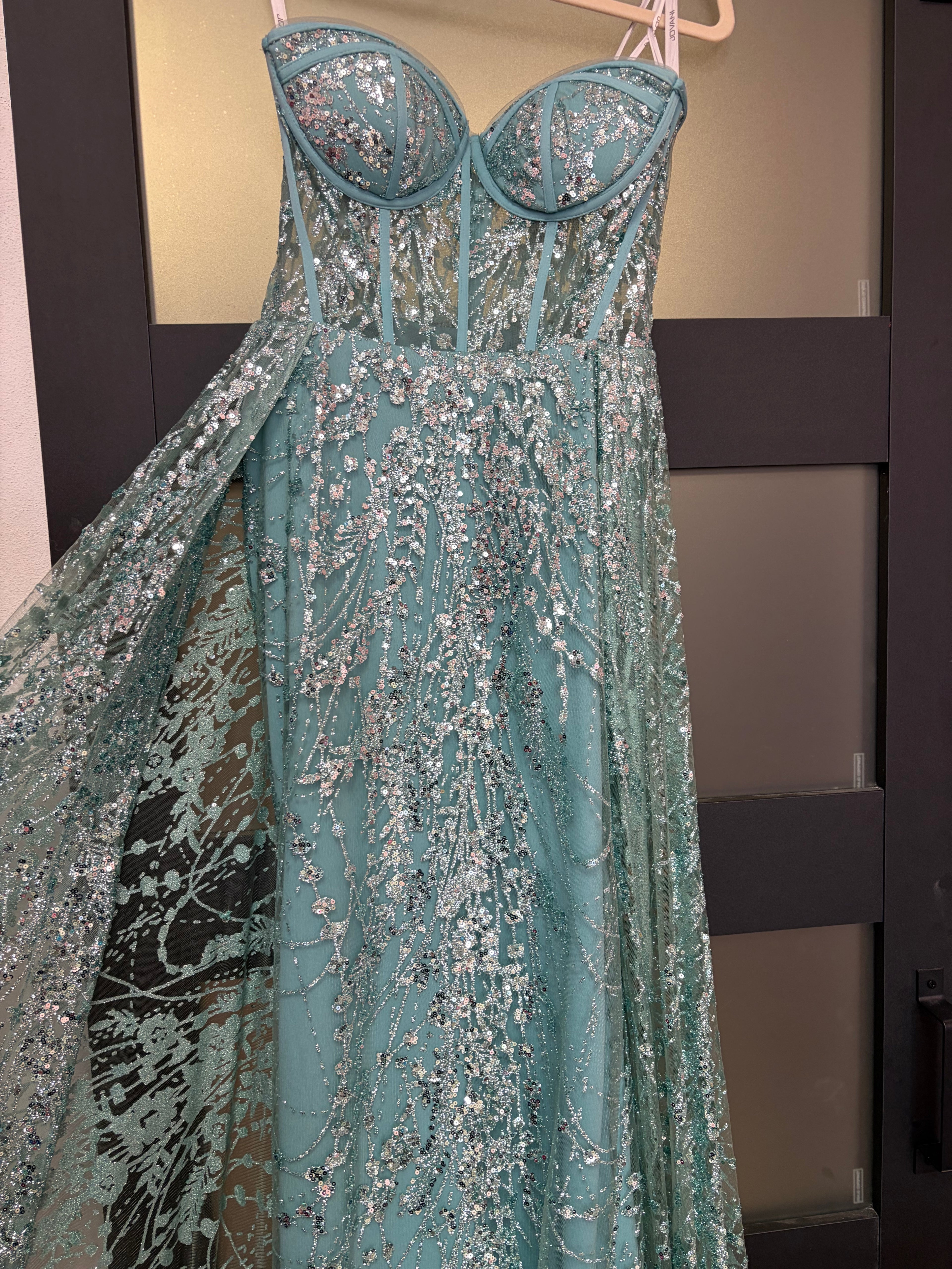 Jovani with skirt overlay