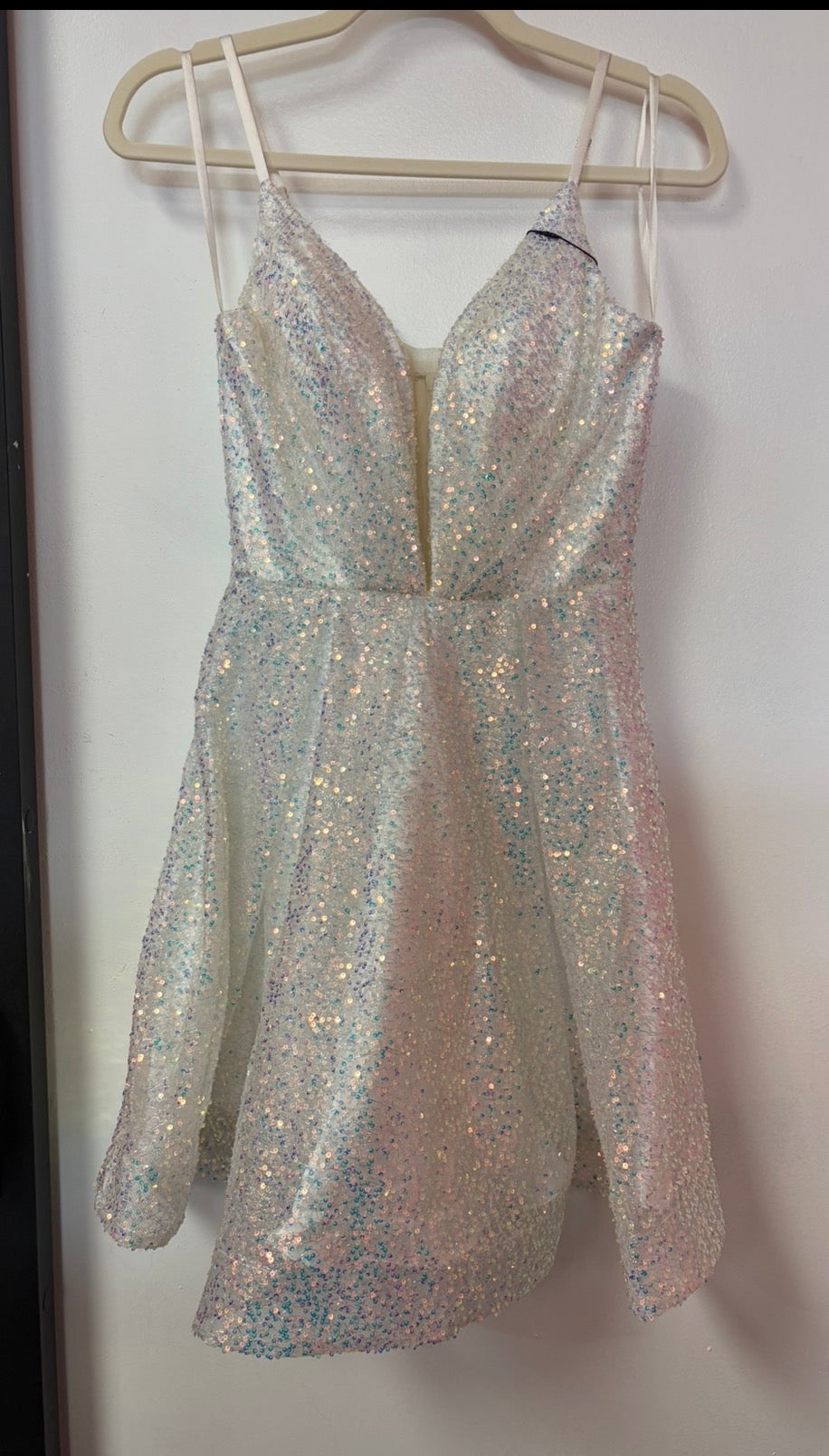 Nox Anabel R703 Iridescent Sequin Fit & Flare Dress