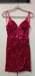Amelia Couture 5057S Shattered Glass Sequin Mini Dress