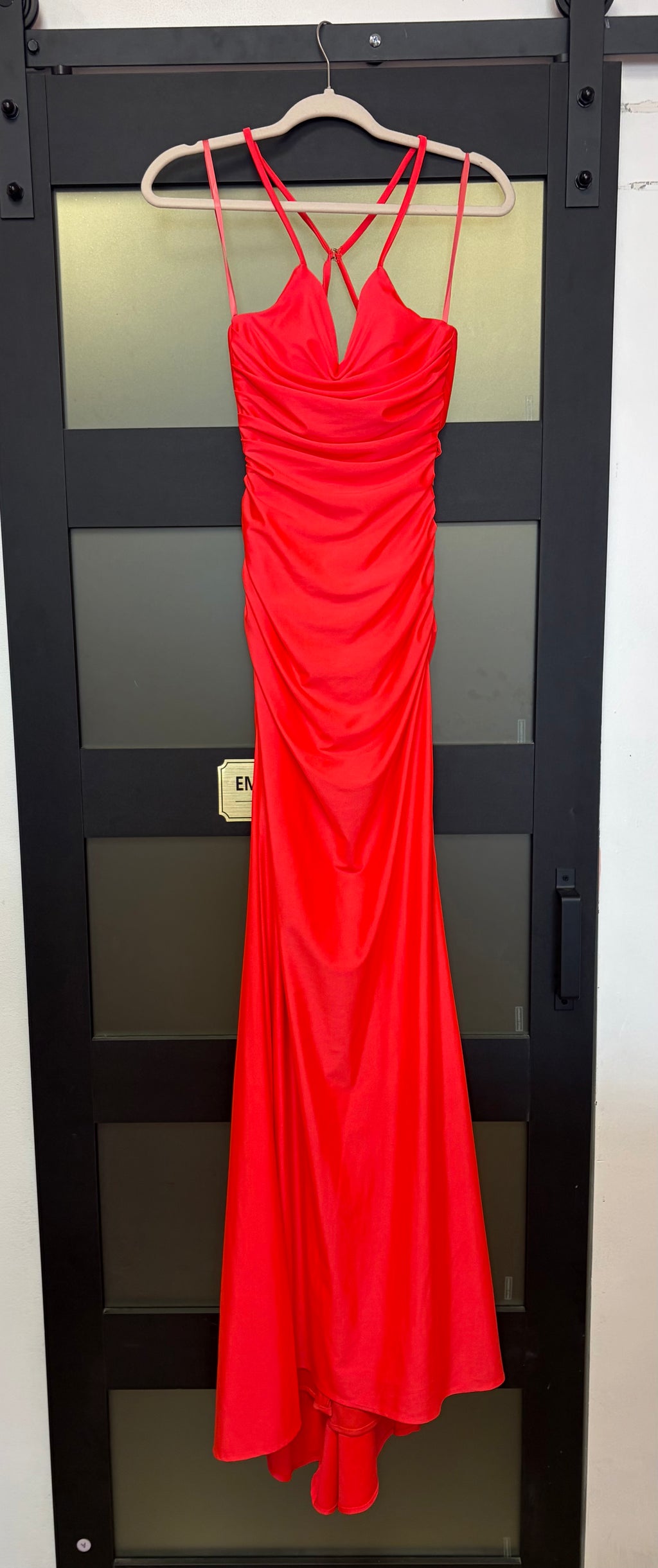 La Femme style 29020 neon coral with open back