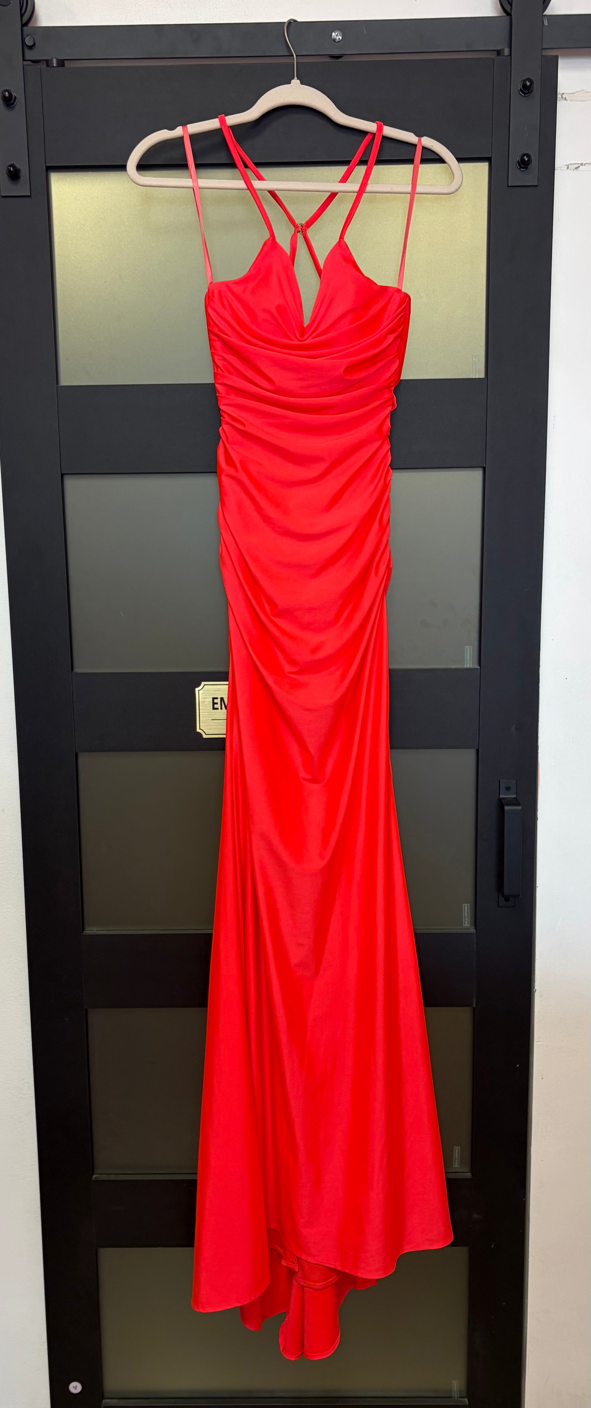 La Femme style 29020 neon coral with open back
