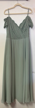 Sage Green Lace Bodice Gown