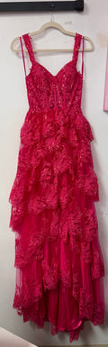 Nox Anabel T1335 Lace Appliqué A Line Prom Gown