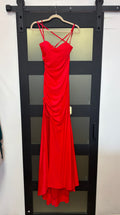 Nox Anabel Style T1140 Apple Red Satin Gown