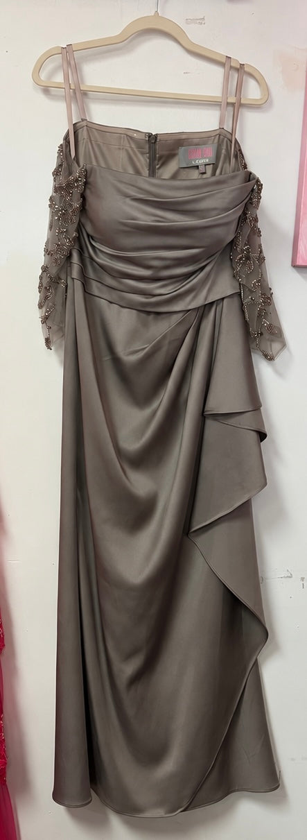 Marsoni by Colors MV1254 Off the Shoulder Crepe Gown
