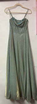 Windsor Sage Green Glitter Cowl Neck Gown