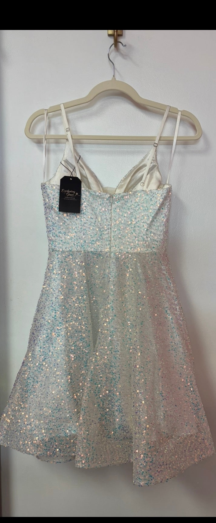 Nox Anabel R703 Iridescent Sequin Fit & Flare Dress