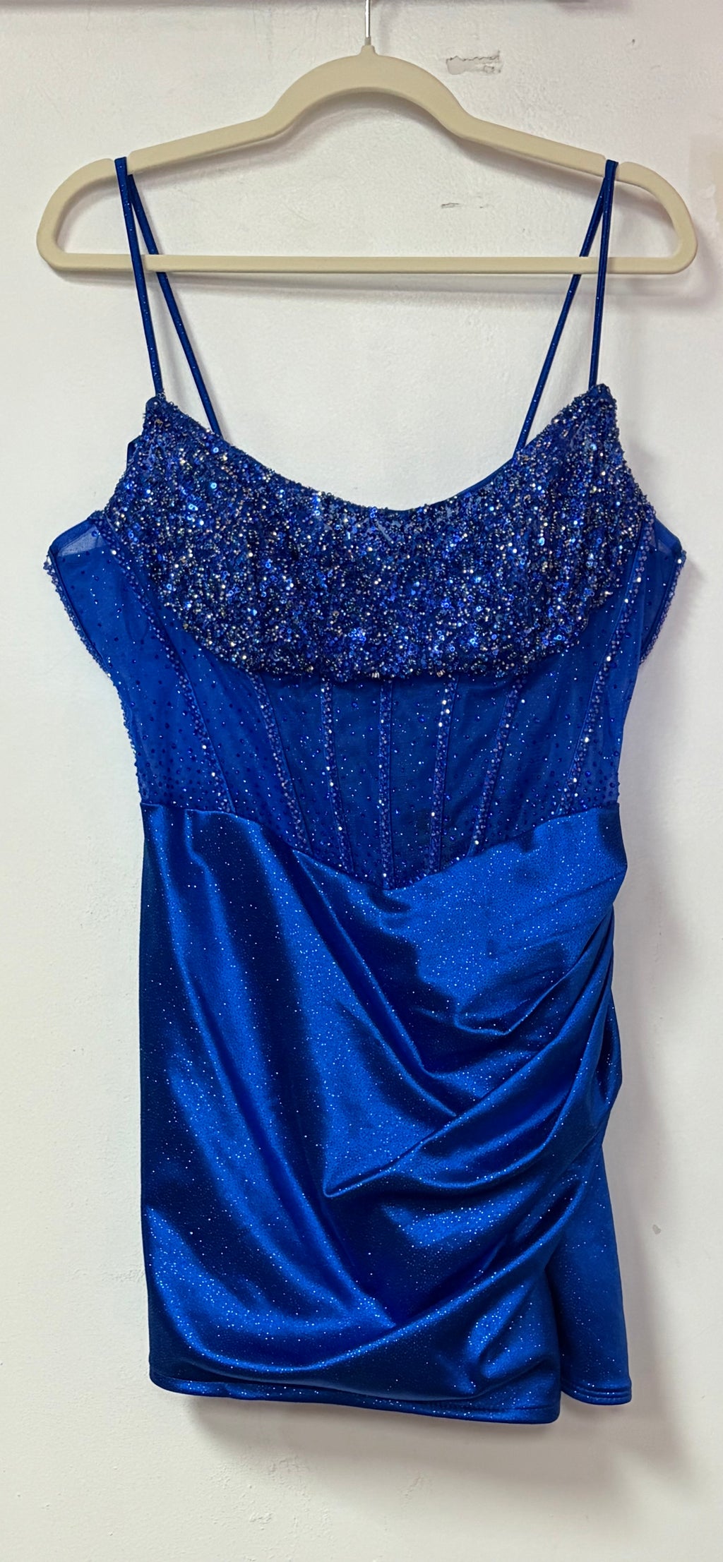 Nox Anabel Royal Blue Embellished Corset Mini Dress