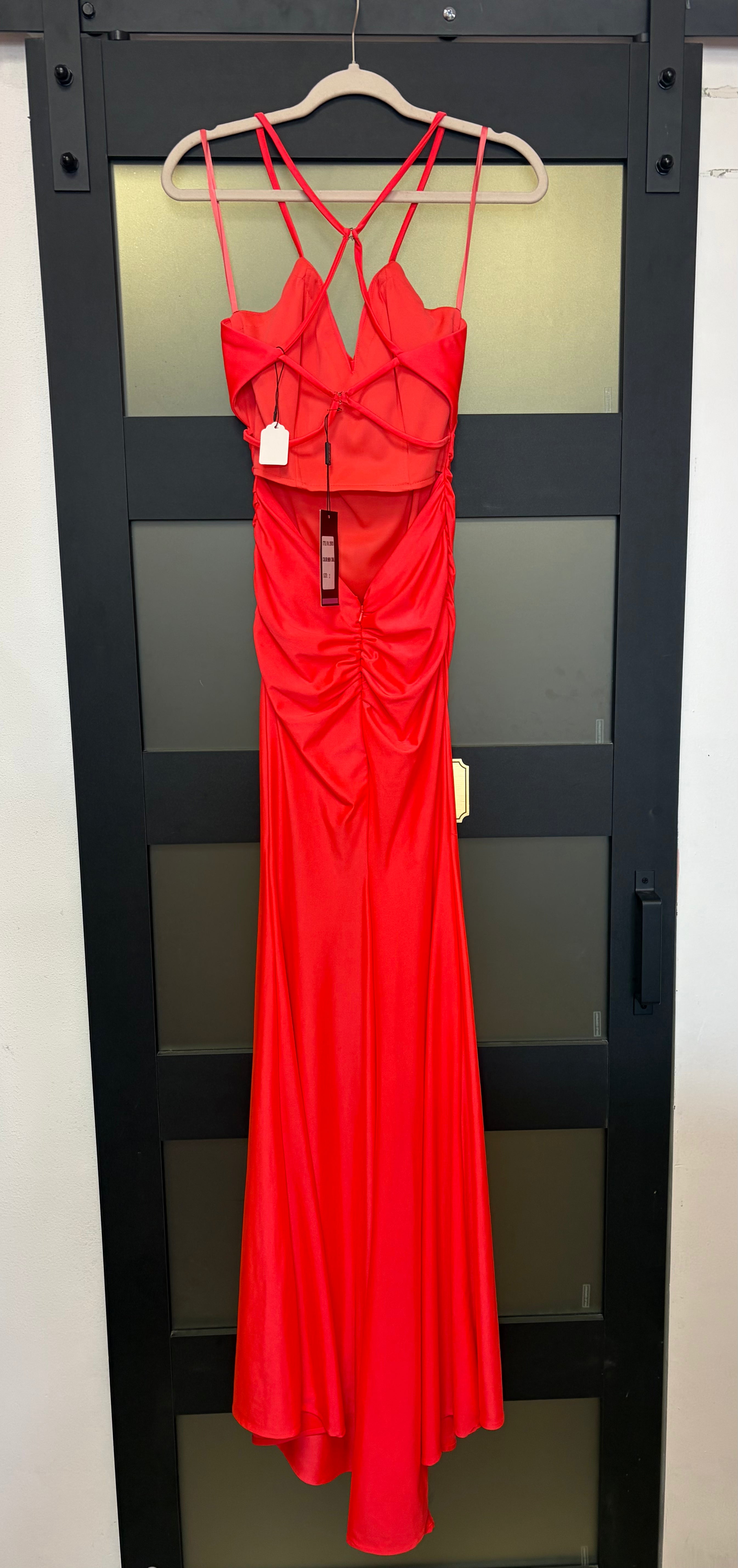 La Femme style 29020 neon coral with open back