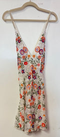 Primavera 1938 Ivory Multicolor Floral Sequin Gown