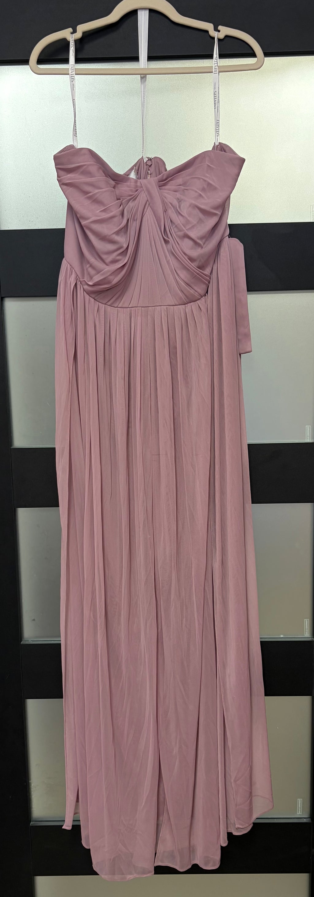 David’s Bridal Mauve Chiffon Bridesmaid Gown