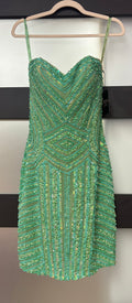 Scala Mint Green Geometric Sequin Bodycon Homecoming Dress