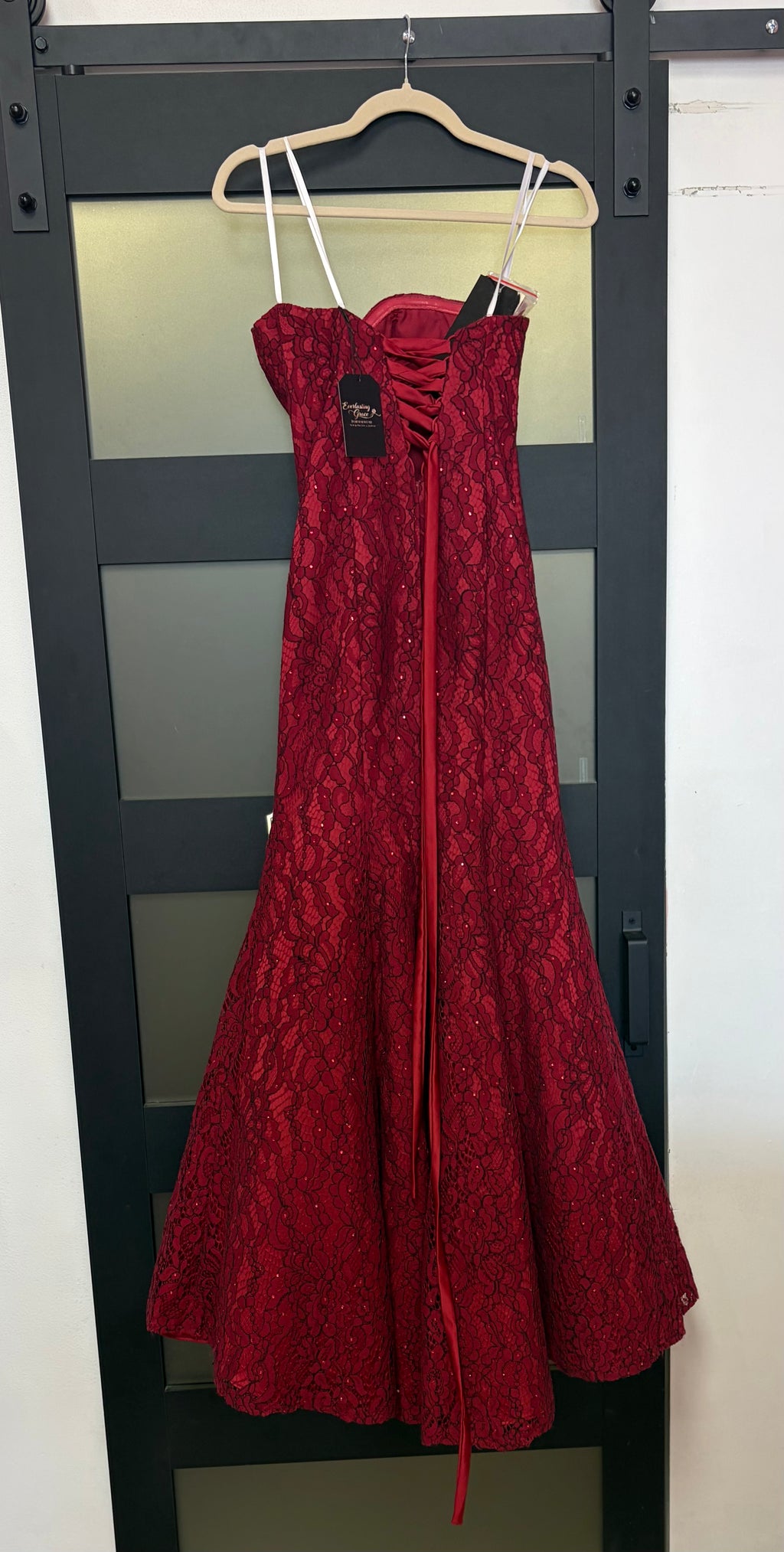 Alyce Paris 1294 Red Lace Mermaid Gown