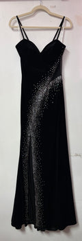 Camille La Vie 43453-21159 Black Rhinestone Lace Up Gown