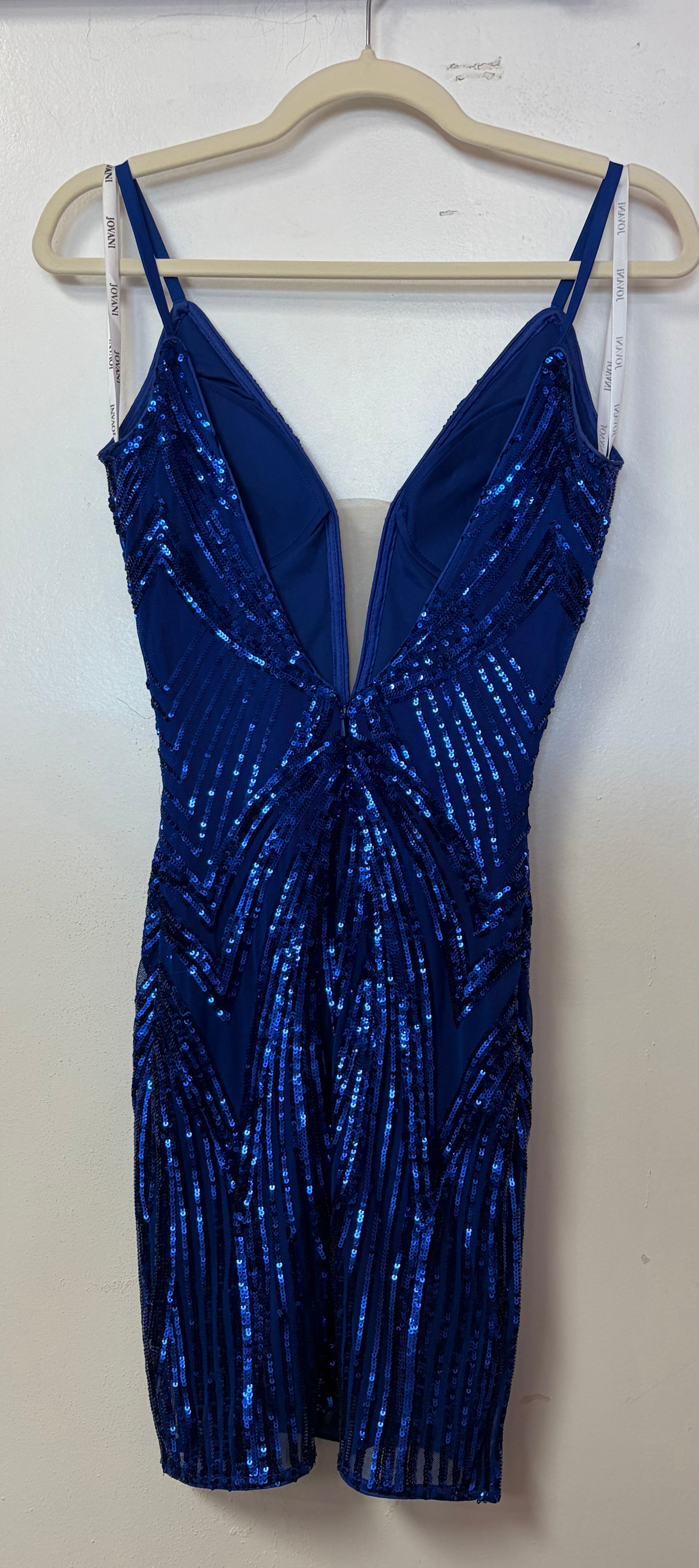 Jovani 36783 Royal Blue Sequin Mini Dress