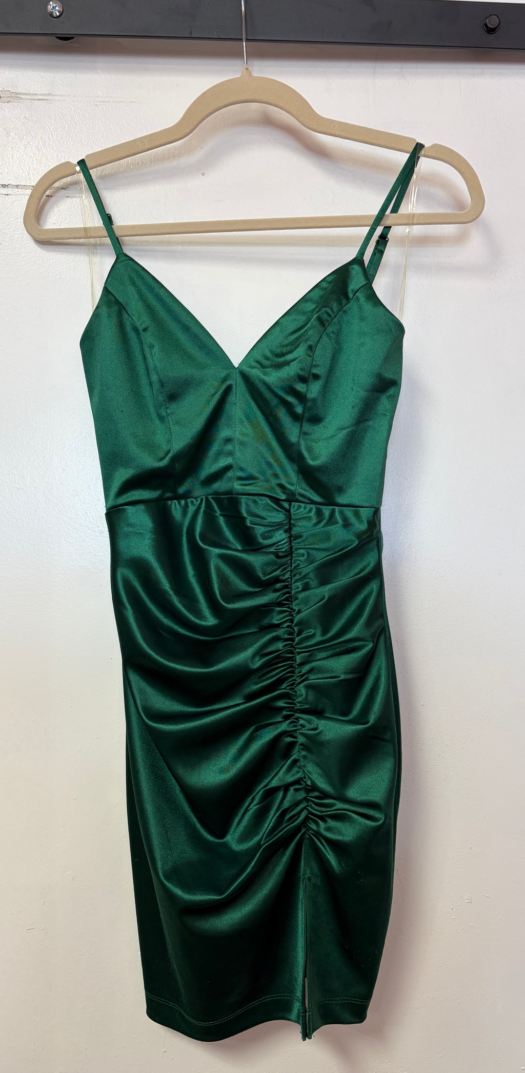 Honey and Rosie Emerald Green  Ruched Bodycon Homecoming Dress
