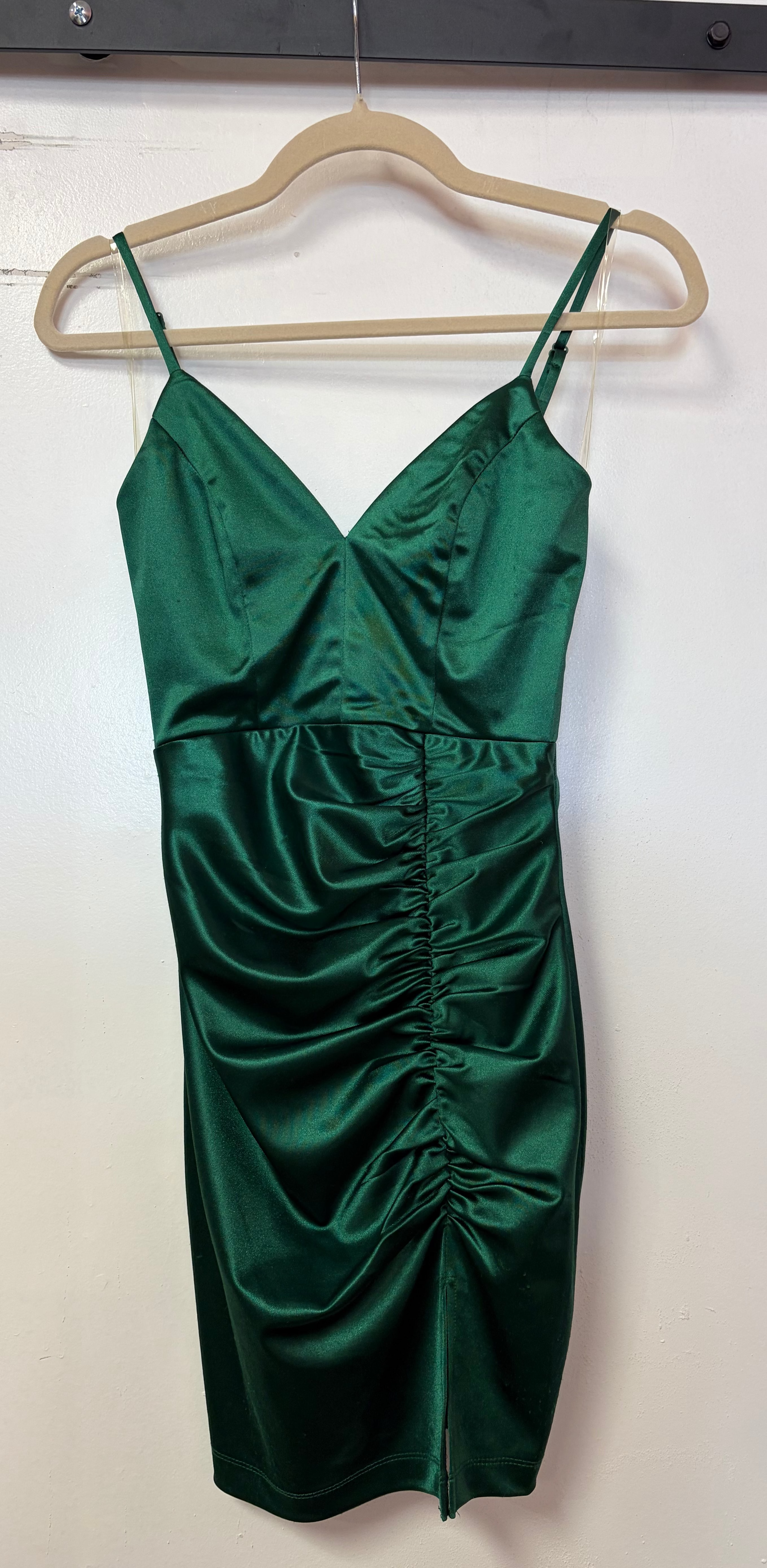 Honey and Rosie Emerald Green  Ruched Bodycon Homecoming Dress