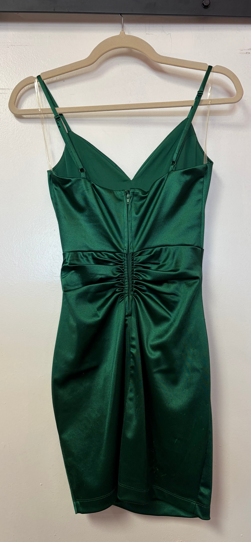 Honey and Rosie Emerald Green  Ruched Bodycon Homecoming Dress