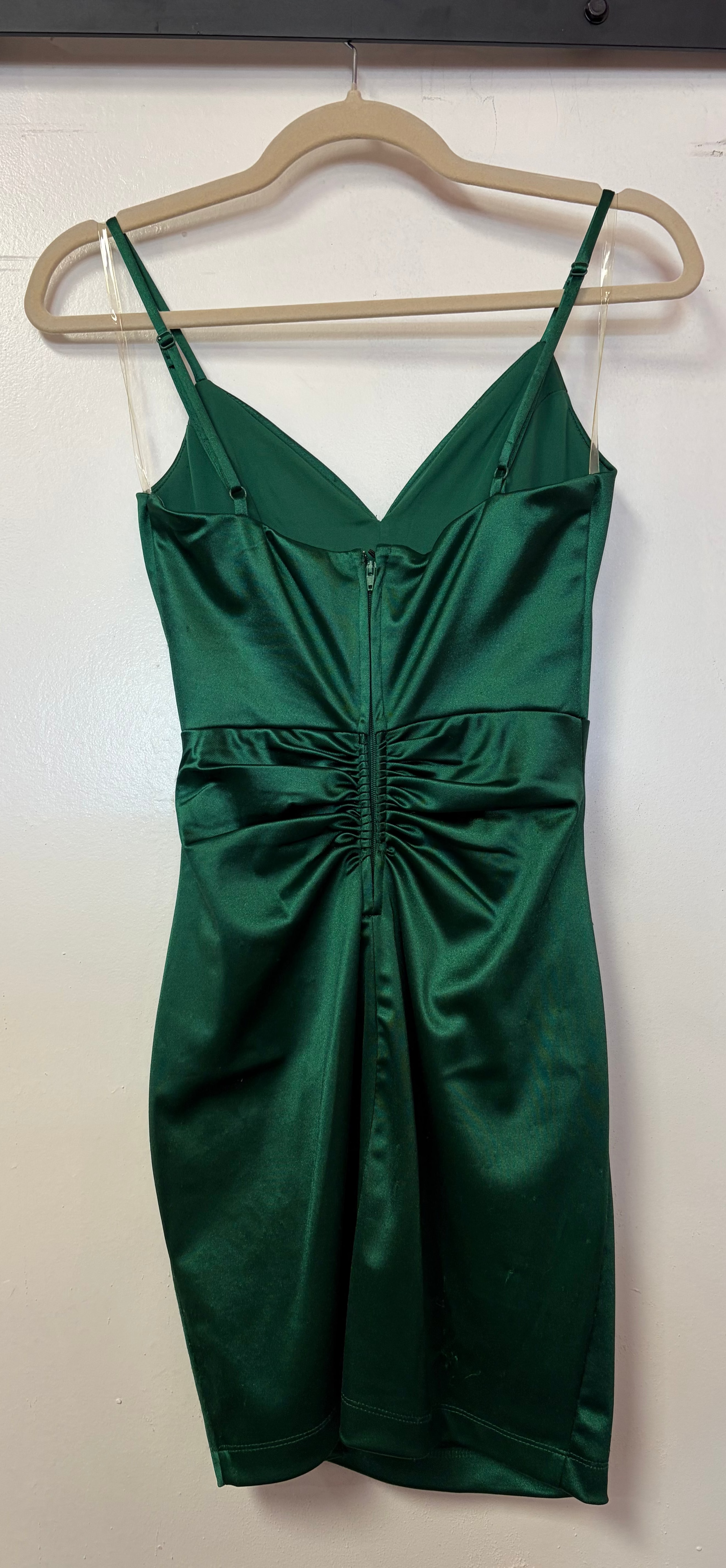 Honey and Rosie Emerald Green  Ruched Bodycon Homecoming Dress