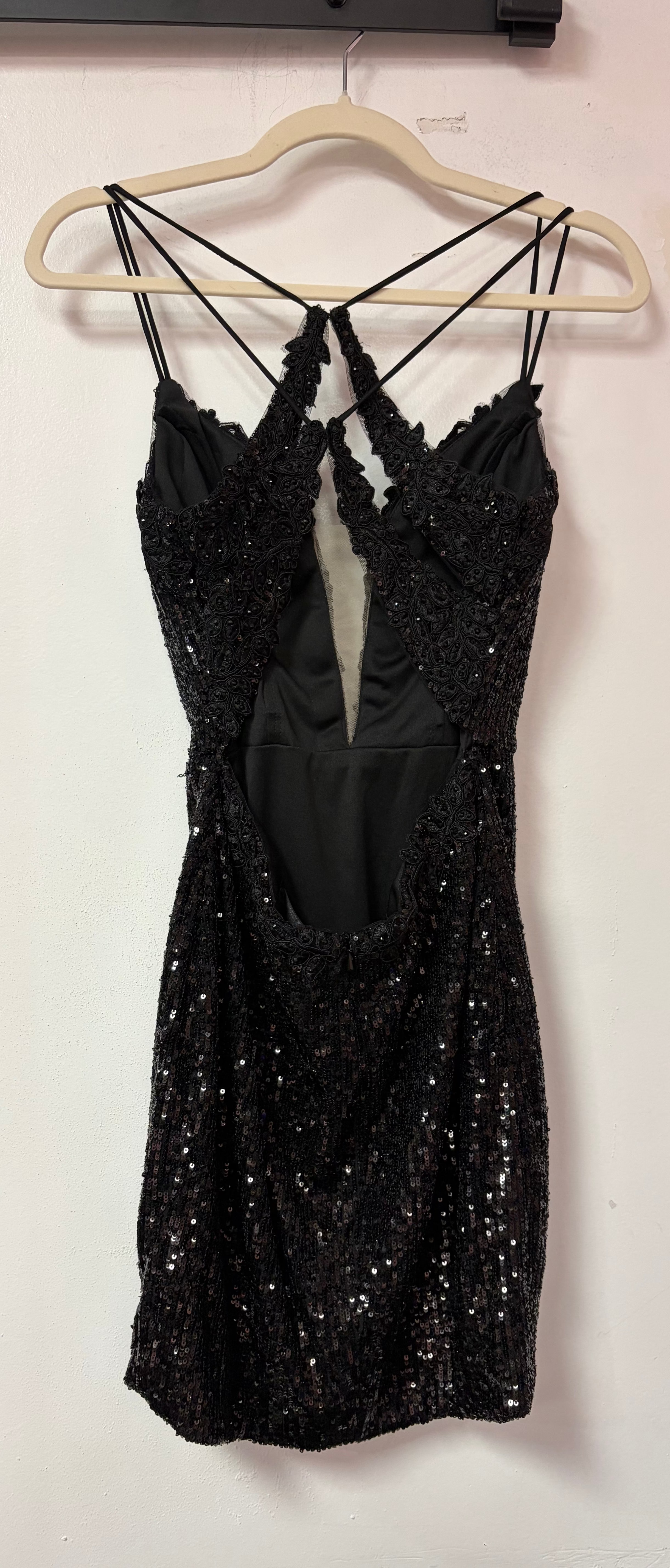 Alyce Paris 4368 Black Sequin Short Dress