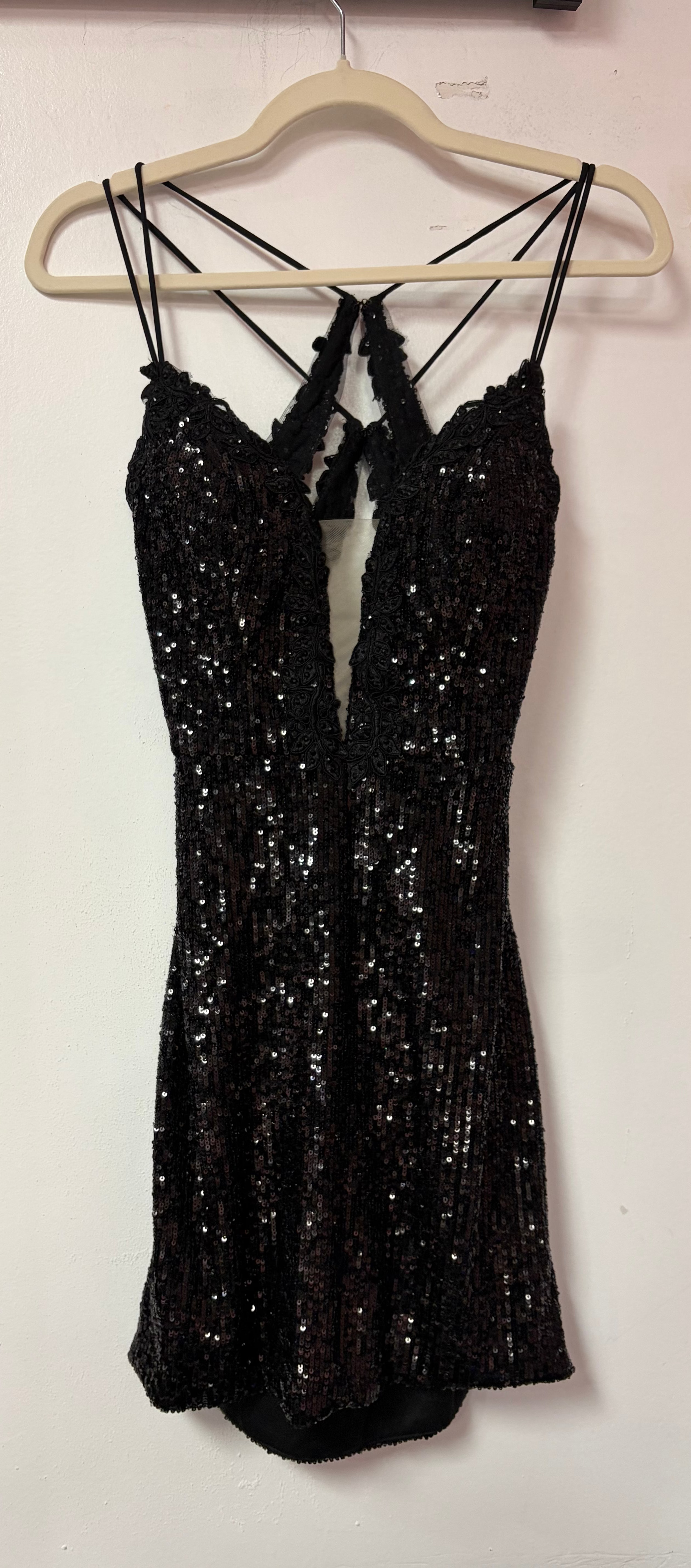 Alyce Paris 4368 Black Sequin Short Dress