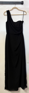 After Six Black Draped Neckline Gown
