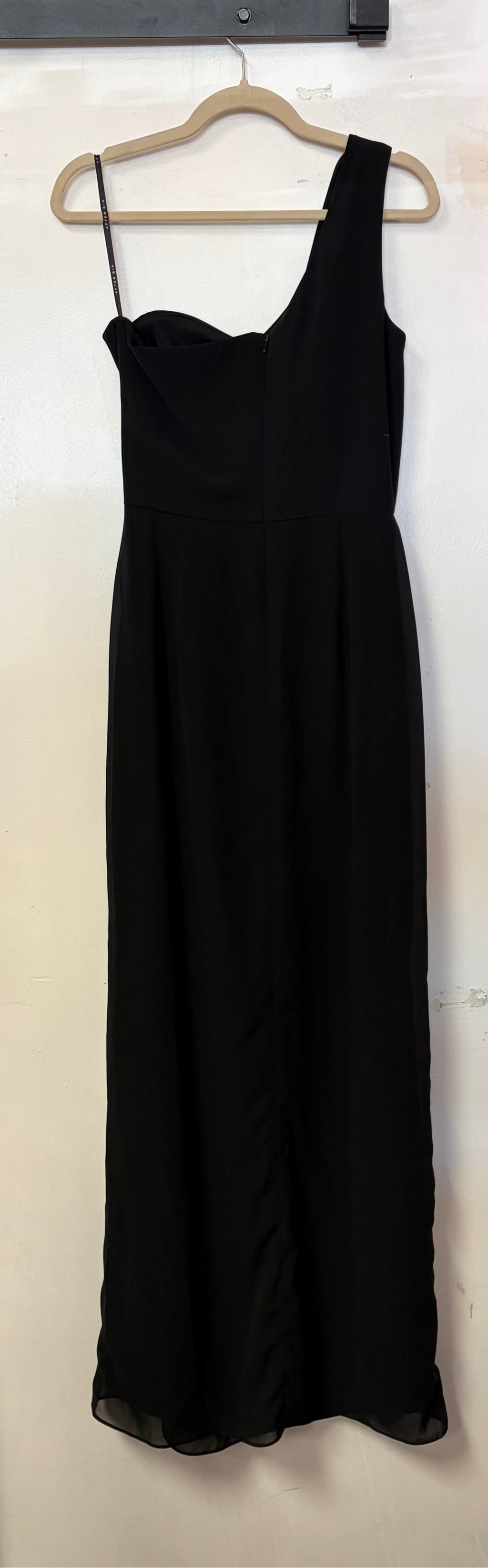 After Six Black Draped Neckline Gown