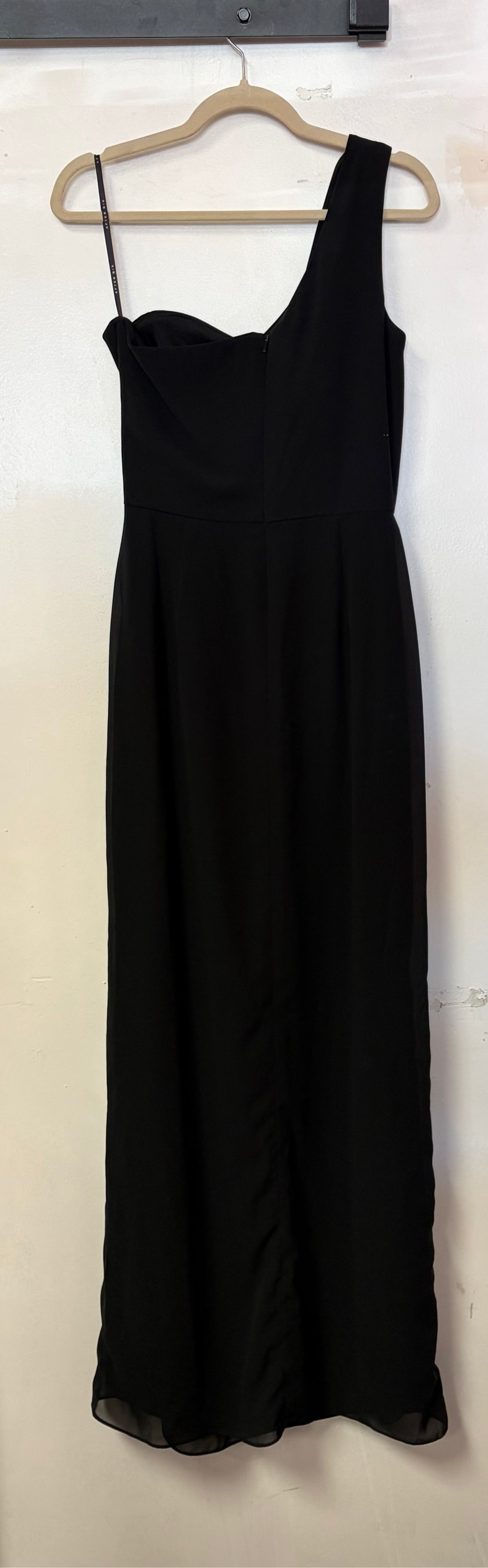 After Six Black Draped Neckline Gown