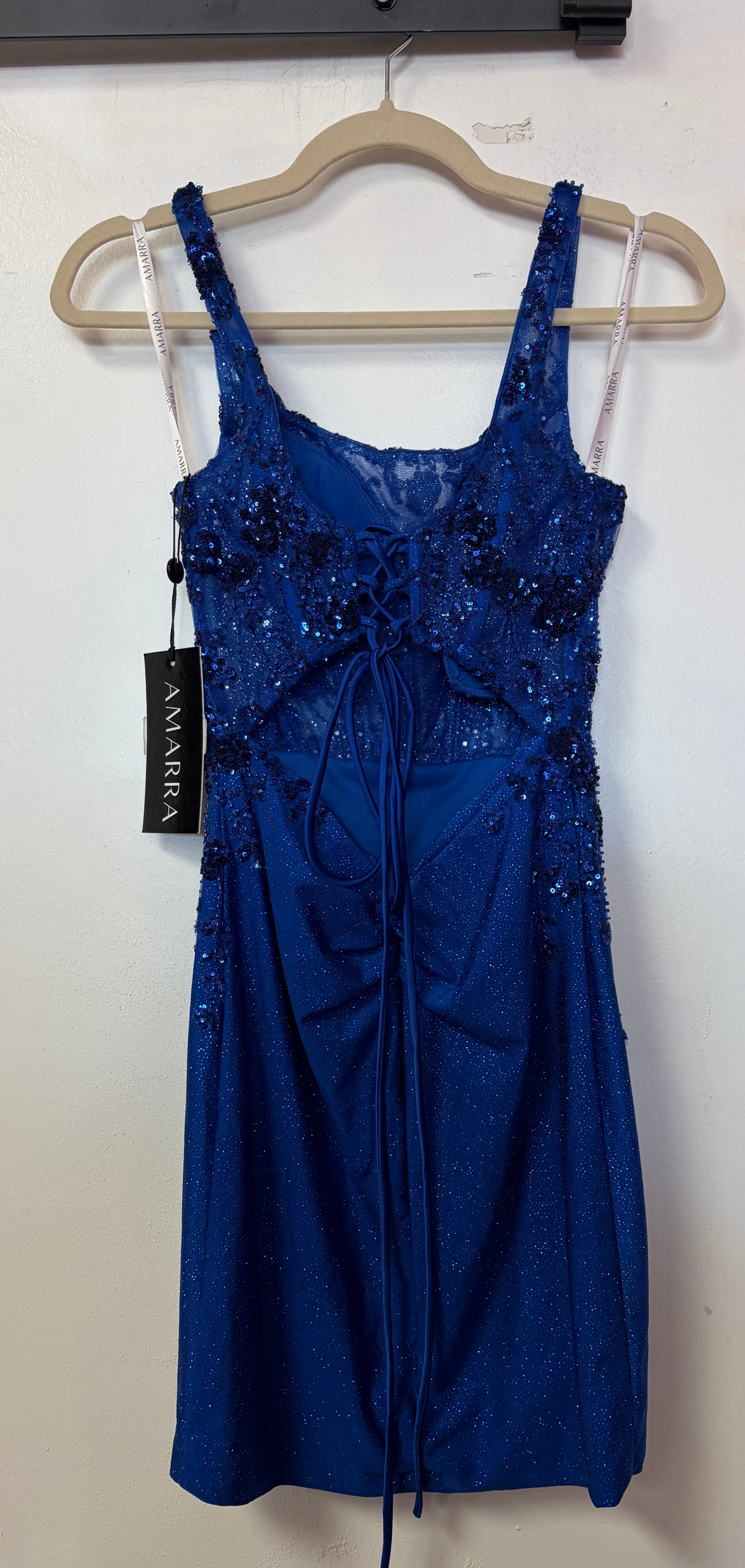 Amarra 88700 Royal Blue Embellished Homecoming Dress