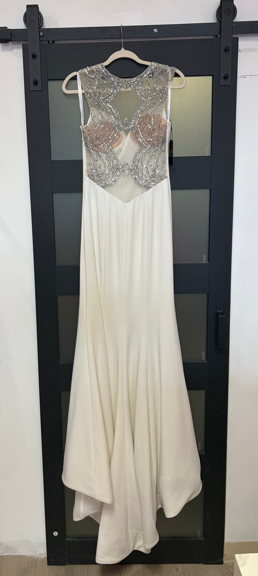 Sherri Hill Open Back Crystal Embellished Mermaid Gown
