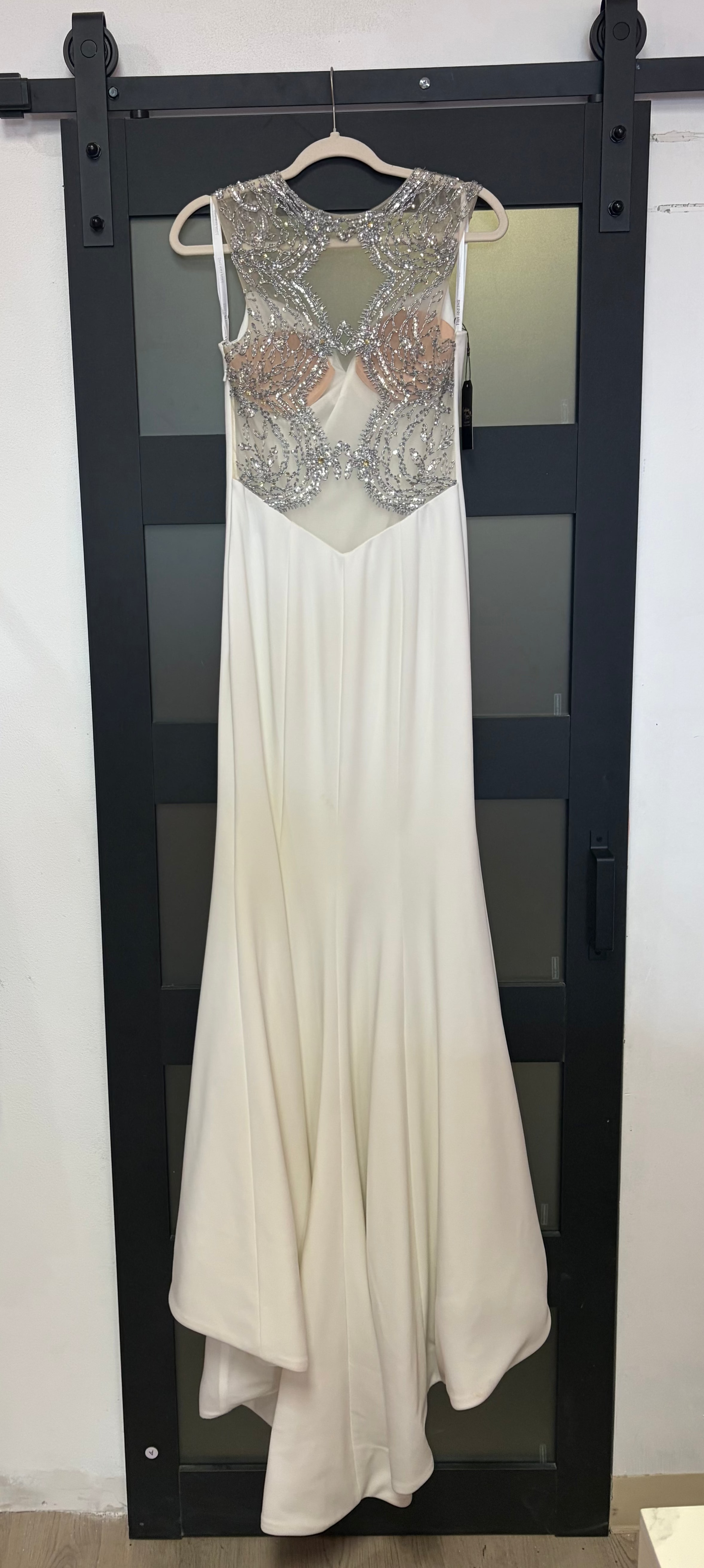 Sherri Hill Open Back Crystal Embellished Mermaid Gown