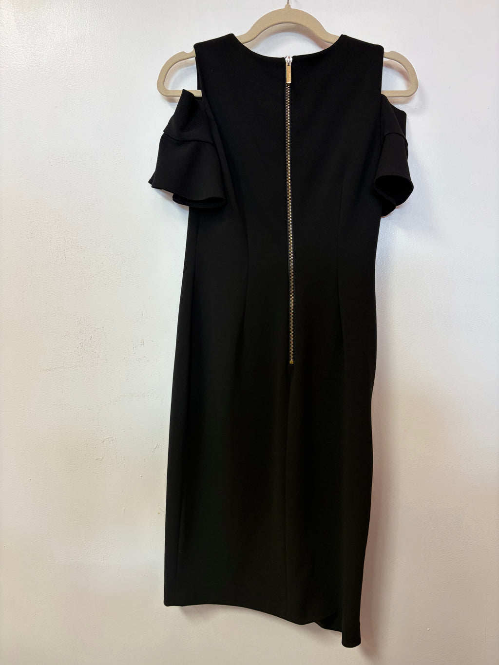 Calvin Klein Black Cold Shoulder Sheath Dress