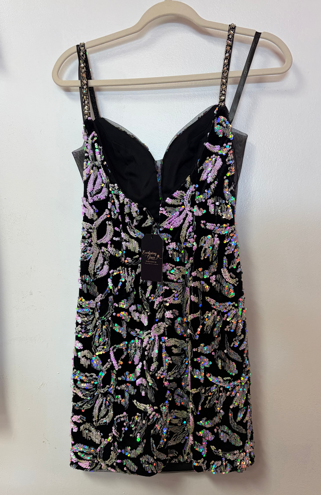 JVN by Jovani JVN24731 Iridescent Sequin Homecoming Dress