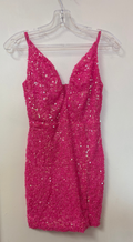 Lucy in the Sky Hot Pink Sequin Mini Dress