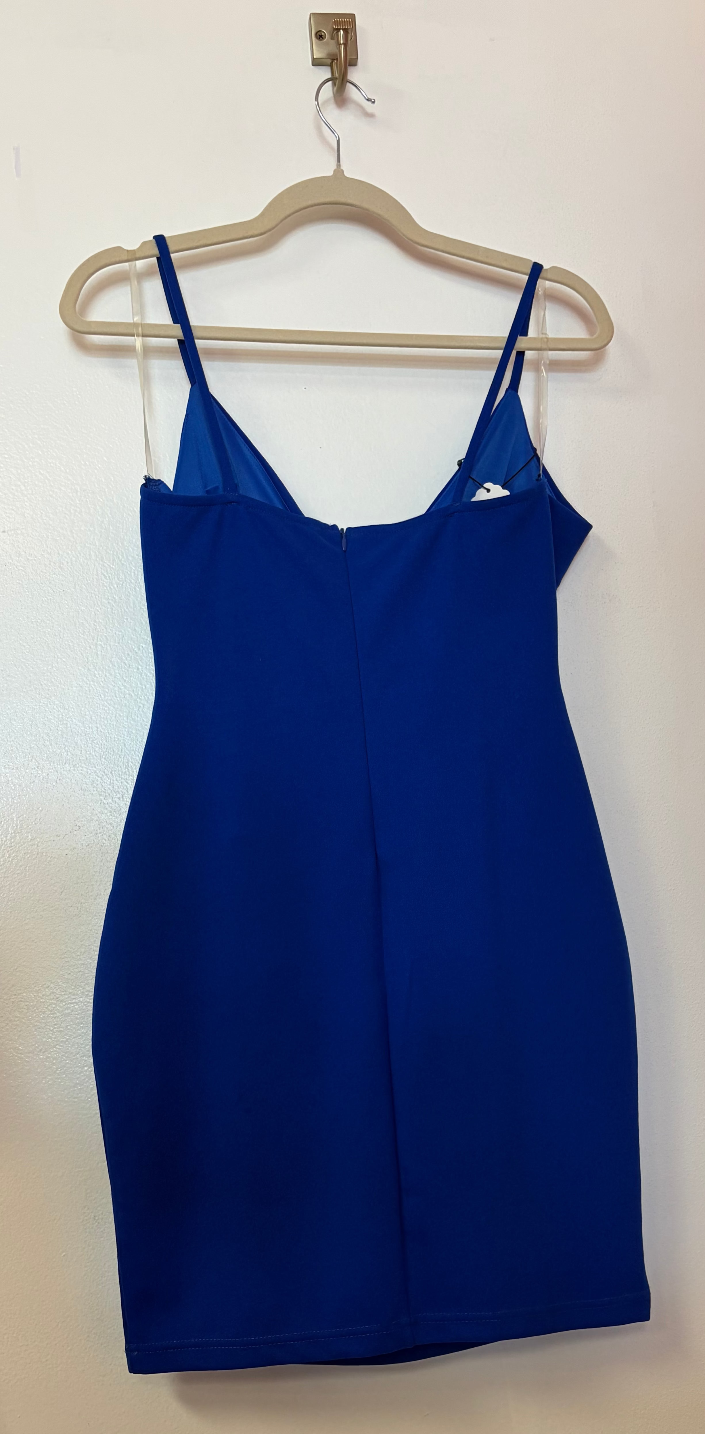 Windsor Royal Blue Bodycon Mini Dress – V-Neck Spaghetti Strap Cocktail Party Homecoming Dress