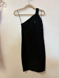 Guess Black One-Shoulder Bandage Bodycon Dress – Asymmetrical Cocktail Dress with Cutout Detail