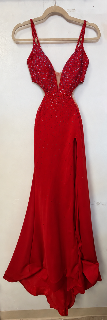 Ava Presley 39284 Red Cutout Gown