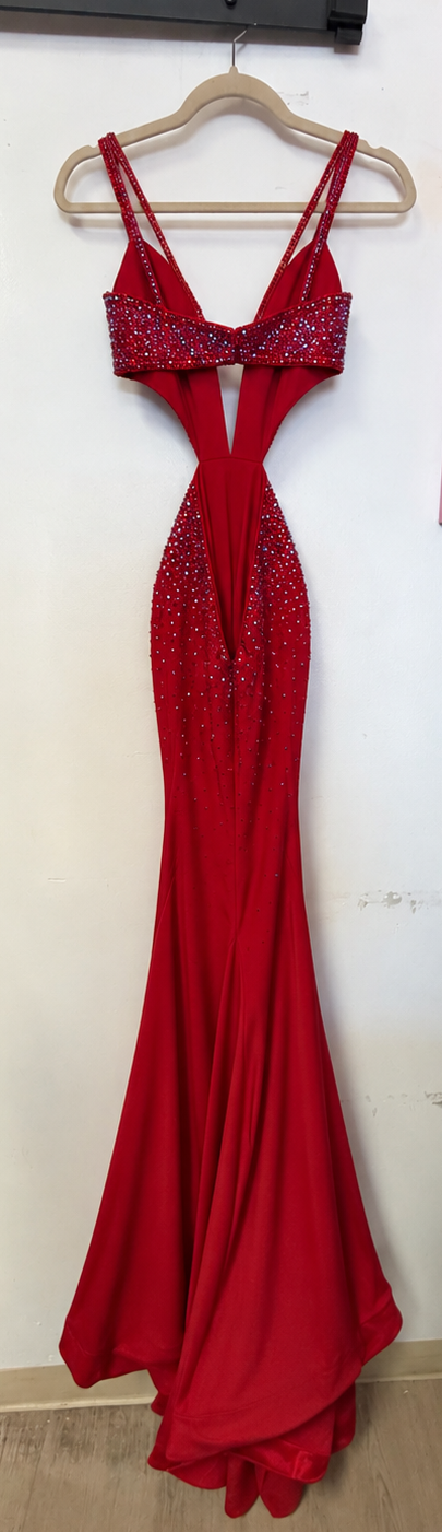 Ava Presley 39284 Red Cutout Gown