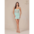 Noxanabel - Sequins Sheath Bodycon Skirt Dress G817